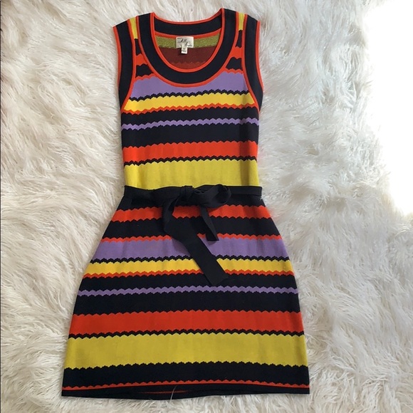 Milly of New York Dresses & Skirts - Multi Colored Wavy Stripped Milly Sweater Dress M